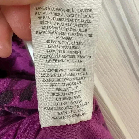 T-Shirt  Purple & Black Striped Size 1X - Picture 5 of 16